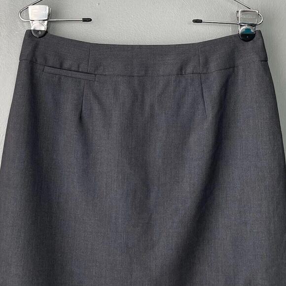 Calvin Klein Size 6 Charcoal Career Stretch Pencil Skirt Business Office Classic - Picture 2 of 11